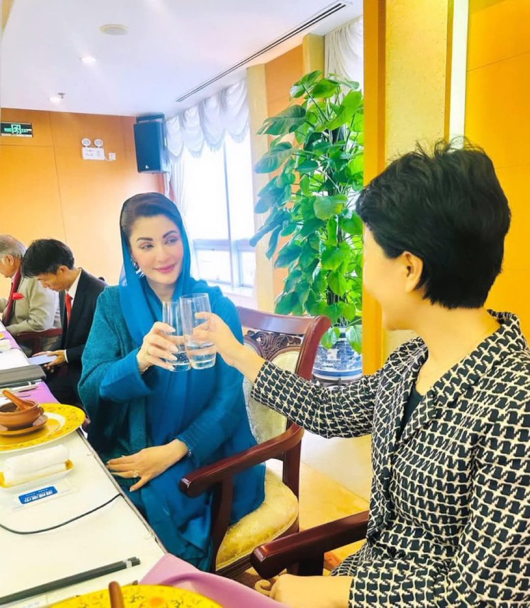 _Mr_X0's tweet photo. یہ مریم نواز  جن چائنیز سے ملاقات کی فوٹوز شیئر کر رہی مجھے لگ رہا پاکستان سے ساتھ لے کر گئی ہیں ہمارے بلیو ایریا والے آفس میں اس طرح کے چ��ئنیز تھے جو آج کل غائب ہیں۔۔
#گولی_کیوں_چلائی 
#Islamabad_Massacre #bycott_militry_products https://t.co/pjb13lOwXf