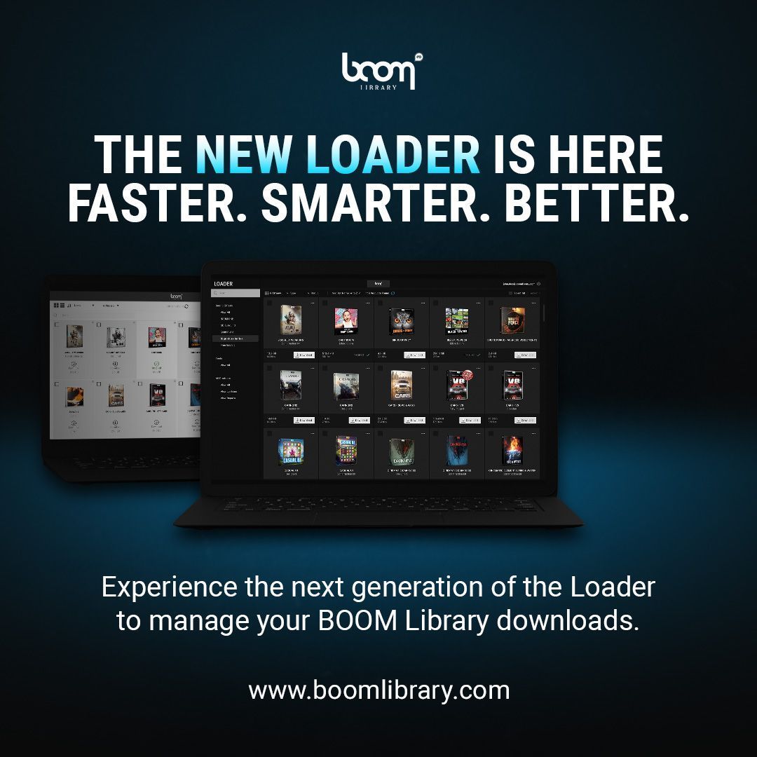 BOOMlibrary's tweet photo. 🚀We have teamed up with the experts at AUDIOMATIK to develop an all-new LOADER, your companion for downloading and managing your sound libraries and software, supporting you in your daily sound design work. 👀Discover it here: https://t.co/8Mcvpts7ei
#BOOMLoader #BOOMLibrary https://t.co/5rUTzjKHnE