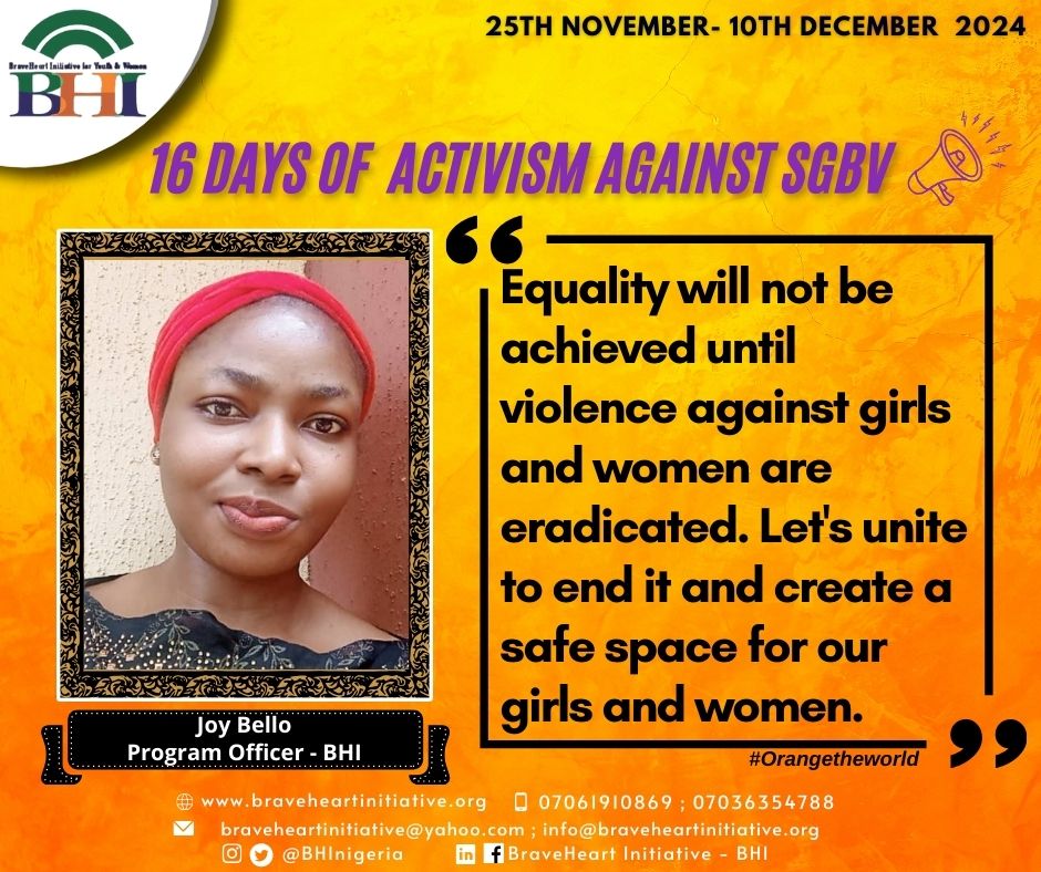 BraveHeart Initiative for Youth & Women tweet media