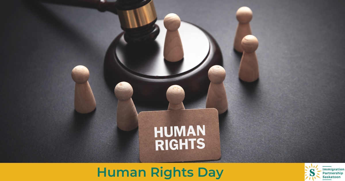 IPSKsocial's tweet photo. No human being should be maltreated under any circumstances. May we all affectionately love one another. Happy Human Rights Day on behalf of IPSK! 

 #YXE #Immigration #Immigrants  #Saskatoon #newcomers #Immigrationpartnership https://t.co/0aE6KdAfYT