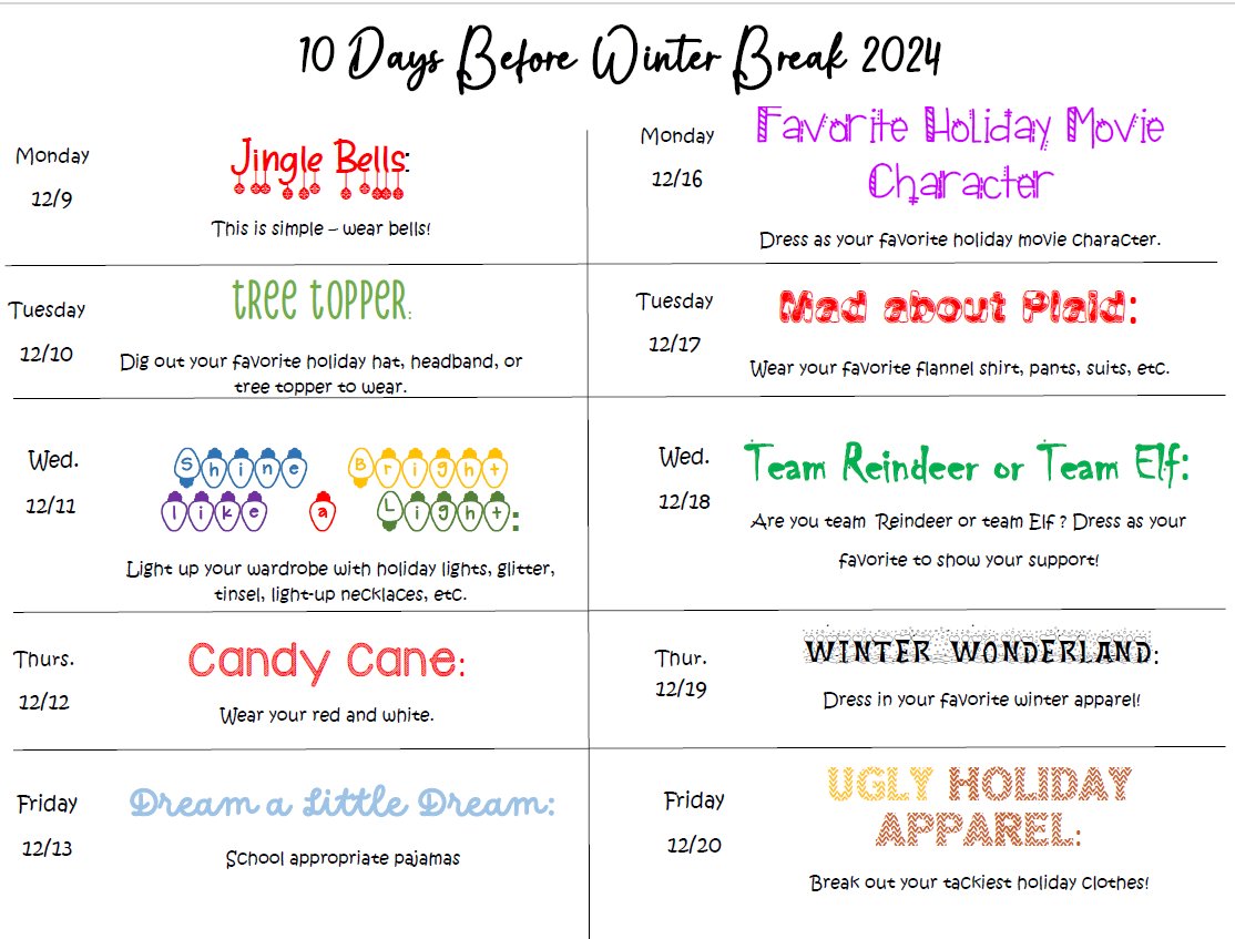 GHS Students- Join in the fun and show your holiday cheer!