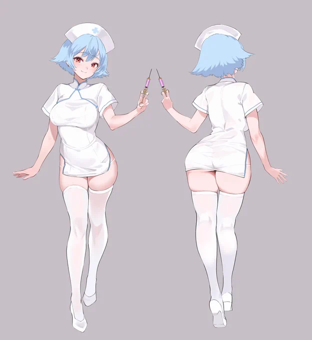 チャイナース考えてたら時間がただただ溶けるだけで進まないので一旦ノーマルナースで放置…気が向いたら完成させましょうね(漢服風とか何パターンか作ったけど、すけべが迷子になった) 