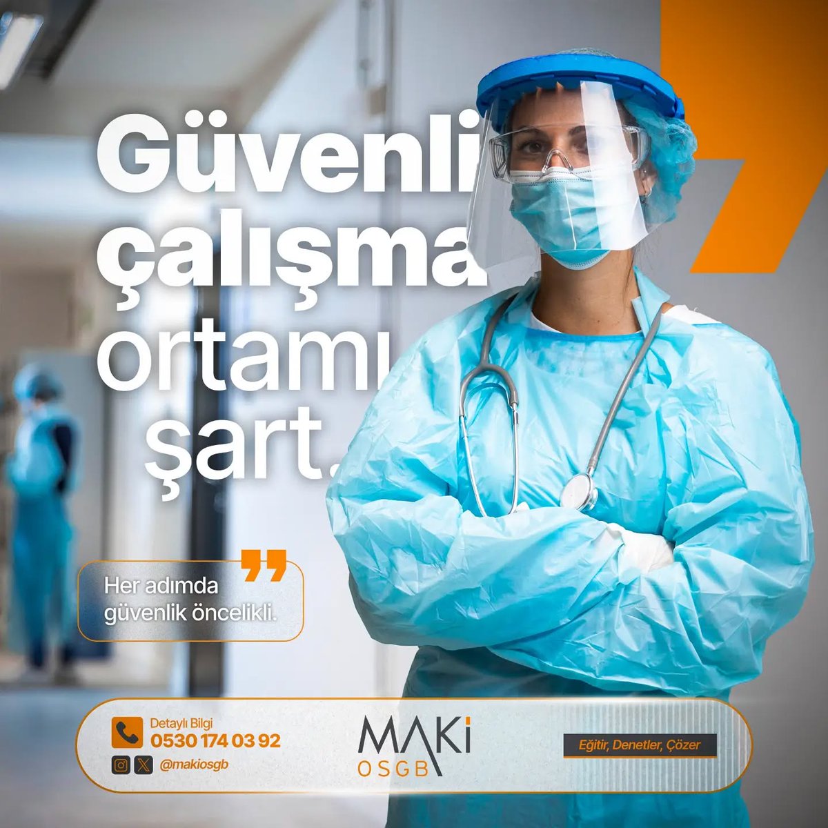 Güvenli Bir Çalışma Ortamı, Başarının Anahtarıdır! 🔑

👣 Her adımda sağlık ve güvenliği öncelik alan bir iş yeri ile riskleri geride bırak, geleceğe emin adımlarla yürü! 🚀

📲 Detaylı bilgi ve profesyonel destek için bizimle iletişime geç! 
📞 05301740392