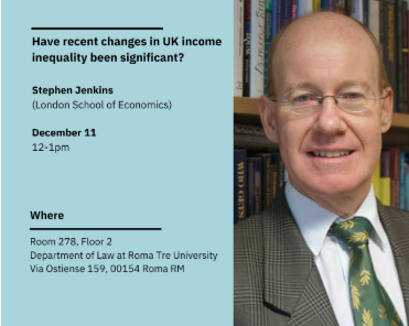 Salvatore Morelli (@morellisal) on Twitter photo Honored to host Prof. Stephen Jenkins tomorrow for our last seminar of Fall term! <a href="/StephenPJenkin1/">Stephen P. Jenkins (@stephenpjenkin1.bsky.social)</a>
Topic: "Have recent changes in UK income inequality been significant?"
š Attend in person or follow online. Donāt miss this insightful talk!
š Details: sites.google.com/view/inequalit⦠Honored to host Prof. Stephen Jenkins tomorrow for our last seminar of Fall term! <a href="/StephenPJenkin1/">Stephen P. Jenkins (@stephenpjenkin1.bsky.social)</a>
Topic: "Have recent changes in UK income inequality been significant?"
š Attend in person or follow online. Donāt miss this insightful talk!
š Details: sites.google.com/view/inequalitā¦