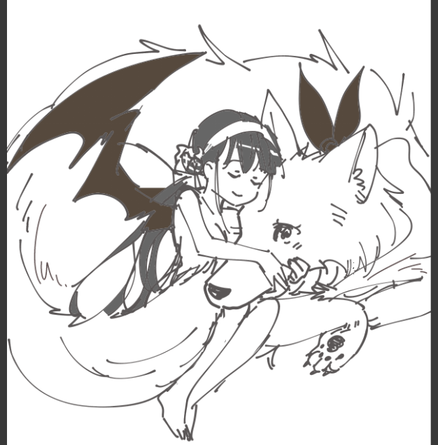 全裸で🐺モフにくるまる🦇さん欲しい 