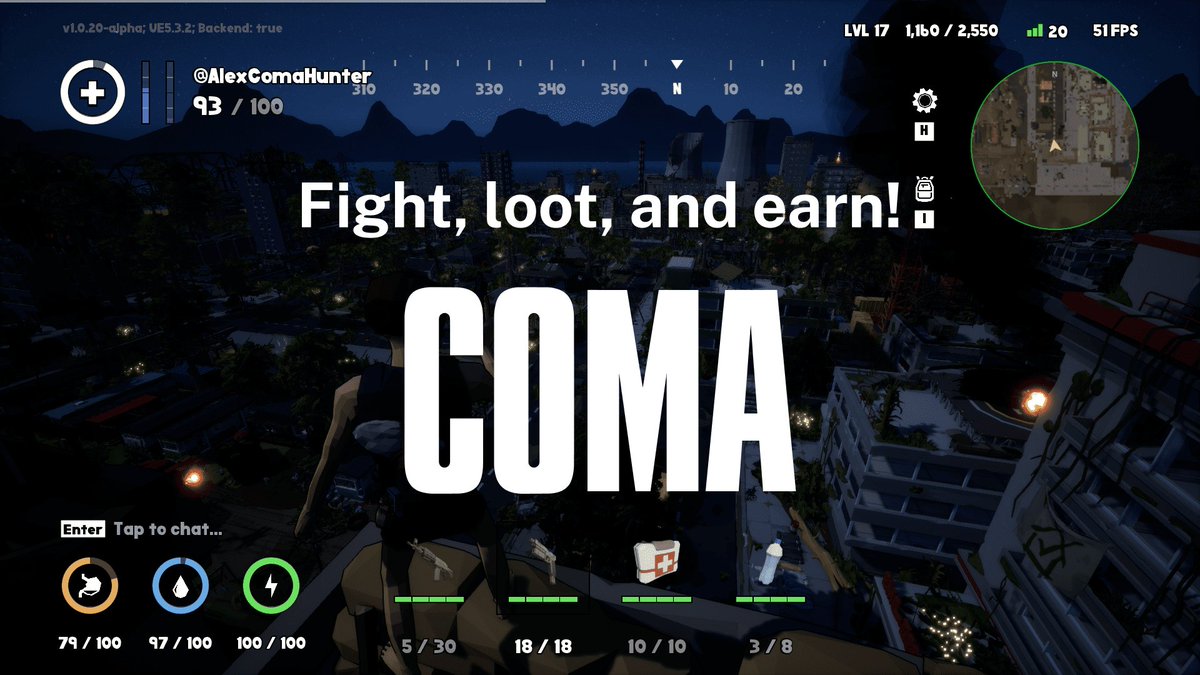 Coma Online | crypto survival shooter game tweet media