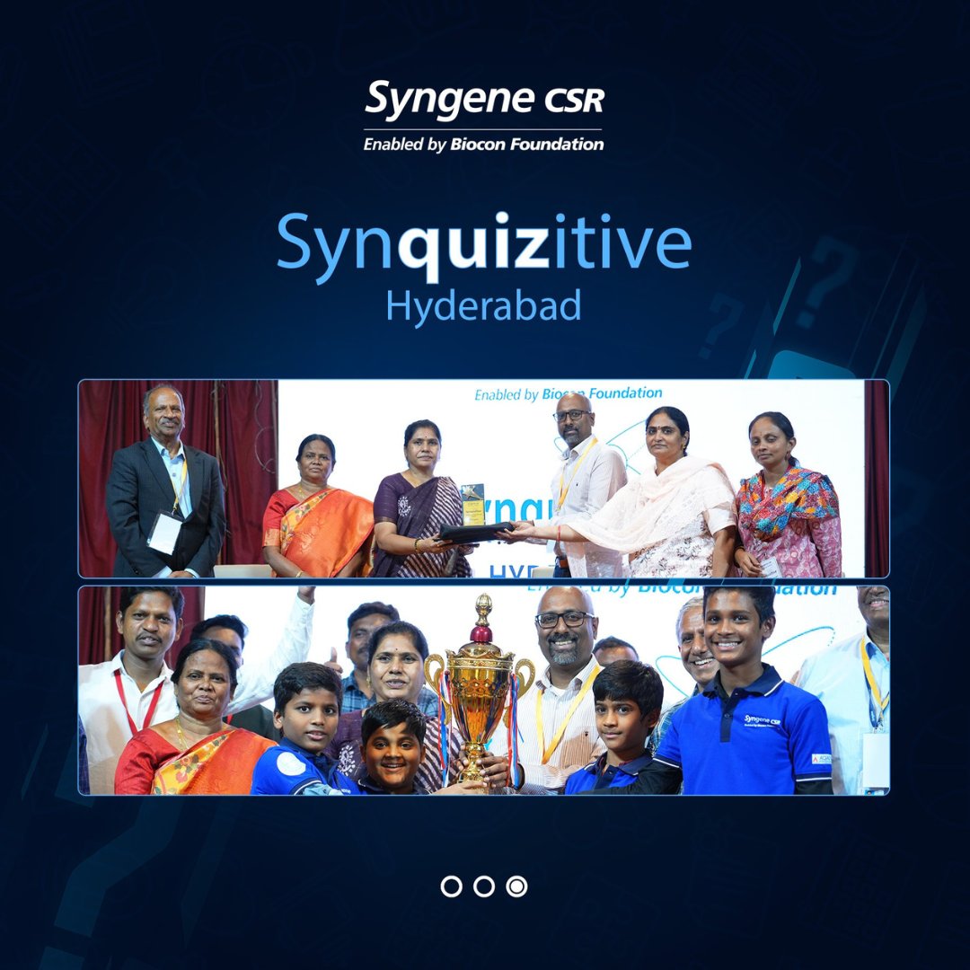 Syngene Intl (@syngeneintl) on Twitter photo Celebrating young scientific minds! 🌟Congrats to the winners of Syngene's 3rd #Synquizitive! Proud to impact 10K+ students from 200 schools, fostering curiosity & love for science!
Read more cdn.syngeneintl.com/2024/12/102202…
<a href="/kiranshaw/">Kiran Mazumdar-Shaw</a> <a href="/Biocon_FDN/">Biocon Foundation</a> <a href="/Bioconlimited/">Biocon</a> <a href="/pramuch/">Pramuch Goel</a>
<a href="/Taslimarif/">Dr. Taslimarif Saiyed</a> Celebrating young scientific minds! 🌟Congrats to the winners of Syngene's 3rd #Synquizitive! Proud to impact 10K+ students from 200 schools, fostering curiosity & love for science!
Read more cdn.syngeneintl.com/2024/12/102202…
<a href="/kiranshaw/">Kiran Mazumdar-Shaw</a> <a href="/Biocon_FDN/">Biocon Foundation</a> <a href="/Bioconlimited/">Biocon</a> <a href="/pramuch/">Pramuch Goel</a>
<a href="/Taslimarif/">Dr. Taslimarif Saiyed</a>