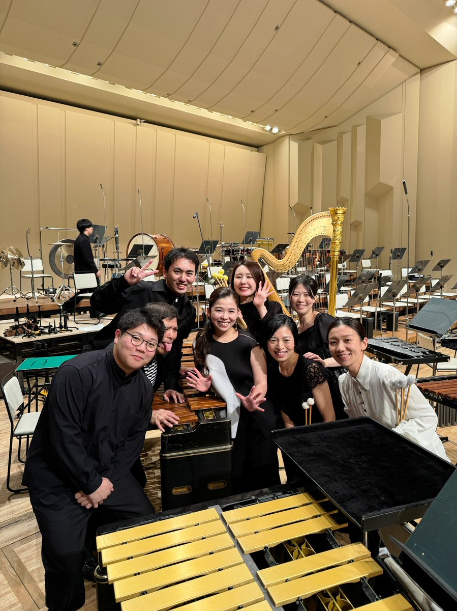 3nrhythm's tweet photo. 先日収録の「吹奏楽のひびき」presents
ドリームブラス、Eテレにて
12月29日(日)16:00から放送です！
打楽器はこちらのメンバーで演奏しました！皆様是非ご覧ください🐼 https://t.co/HKNT3Qpjwx