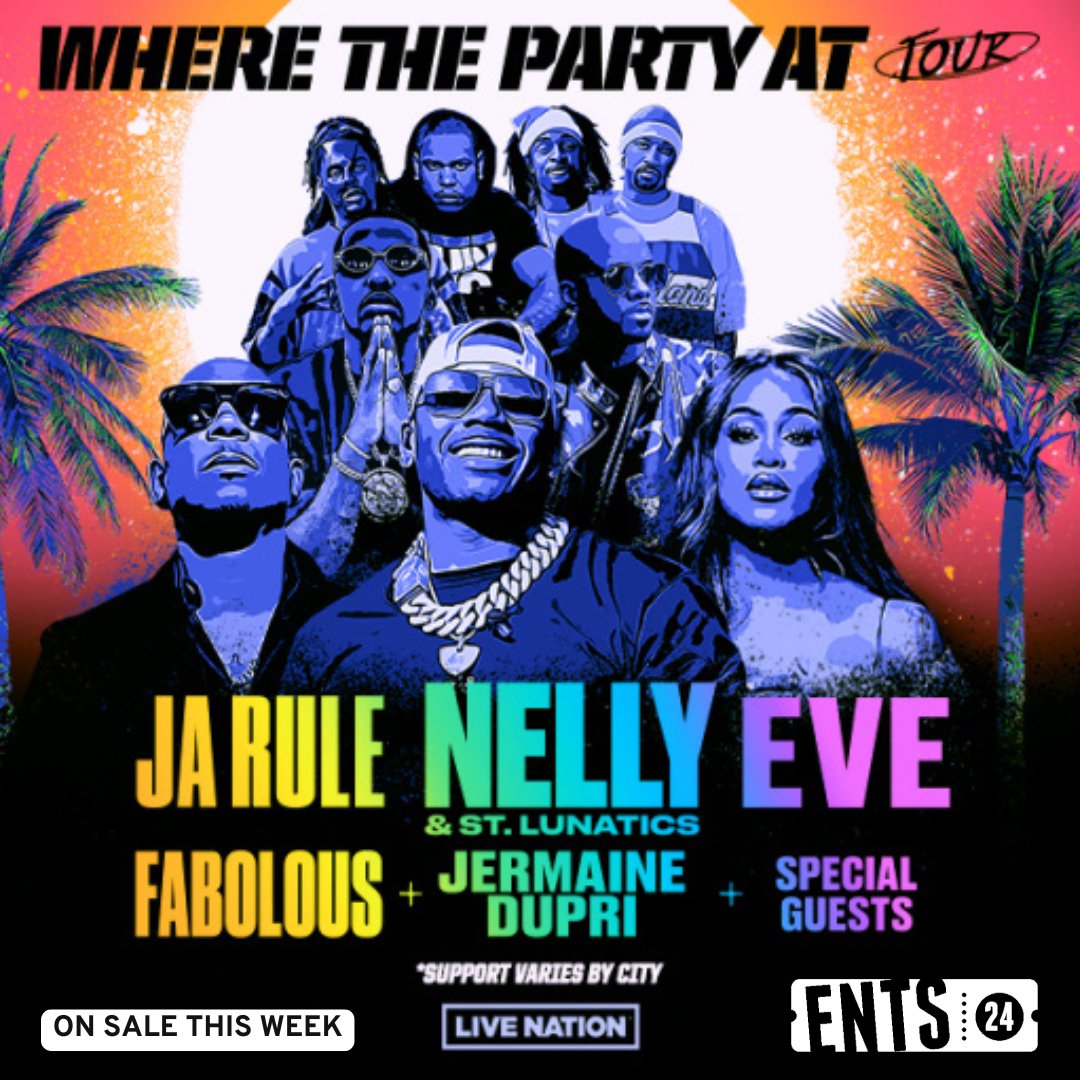 🚨 #Nelly is celebrating the 25th anniversary of his iconic debut album Country Grammar on his Where The Party At Tour.
🎟 Tix on sale Friday Dec 13th at 10am. Click below for details: 
🔥 ents24.com/nelly-where-th…
#WhereThePartyAt #CountryGrammar #LiveMusic