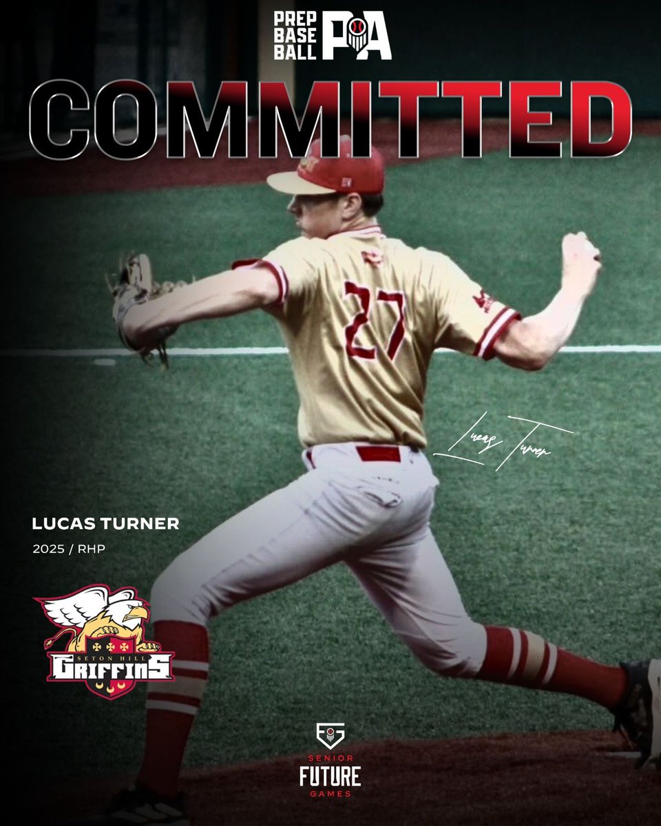 Prep Baseball Pennsylvania (@prepbaseballpa) on Twitter photo 🚨Commitment Watch🚨
‘25 RHP <a href="/Lucas_Turner27/">Lucas Turner</a> (Bishop McCort Catholic) has verbally committed to <a href="/SHGriffBaseball/">Seton Hill Baseball</a>
Turner is the 10th commit from Team NE <a href="/prepbaseball/">Prep Baseball</a> Sr Future Games
#PBSFG24 #pbrfamily #congrats 🚨Commitment Watch🚨
‘25 RHP <a href="/Lucas_Turner27/">Lucas Turner</a> (Bishop McCort Catholic) has verbally committed to <a href="/SHGriffBaseball/">Seton Hill Baseball</a>
Turner is the 10th commit from Team NE <a href="/prepbaseball/">Prep Baseball</a> Sr Future Games
#PBSFG24 #pbrfamily #congrats