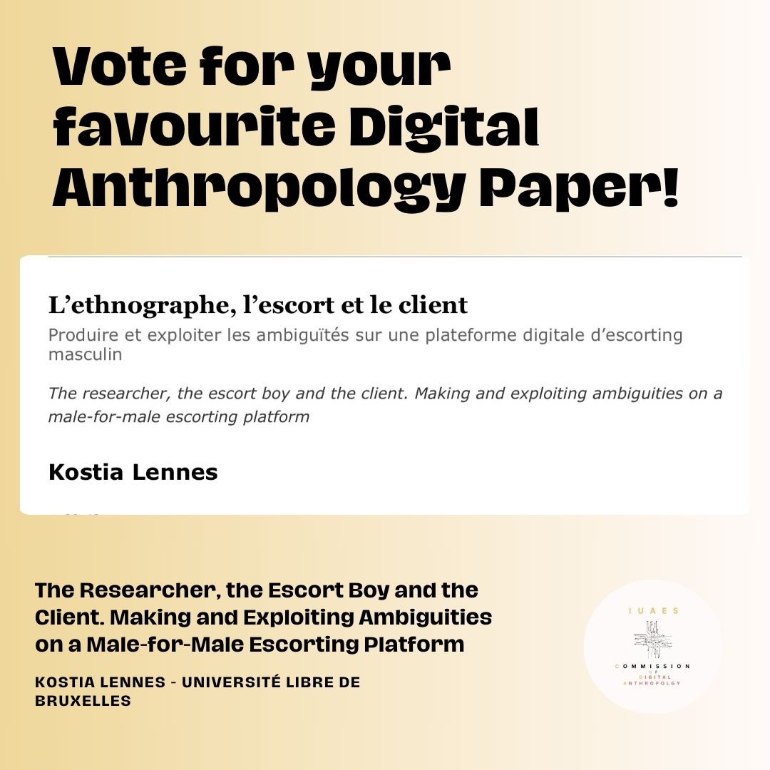 🌍 Vote for your favourite Digital Anthropology Paper! 🌍
As part of <a href="/iuaes_coda/">IUAES Commission of Digital Anthropology</a>'s competition, we’re showcasing two research papers in languages other than English. Support linguistic diversity in academia by voting for your favourite! 📚✨ (1 of 3)