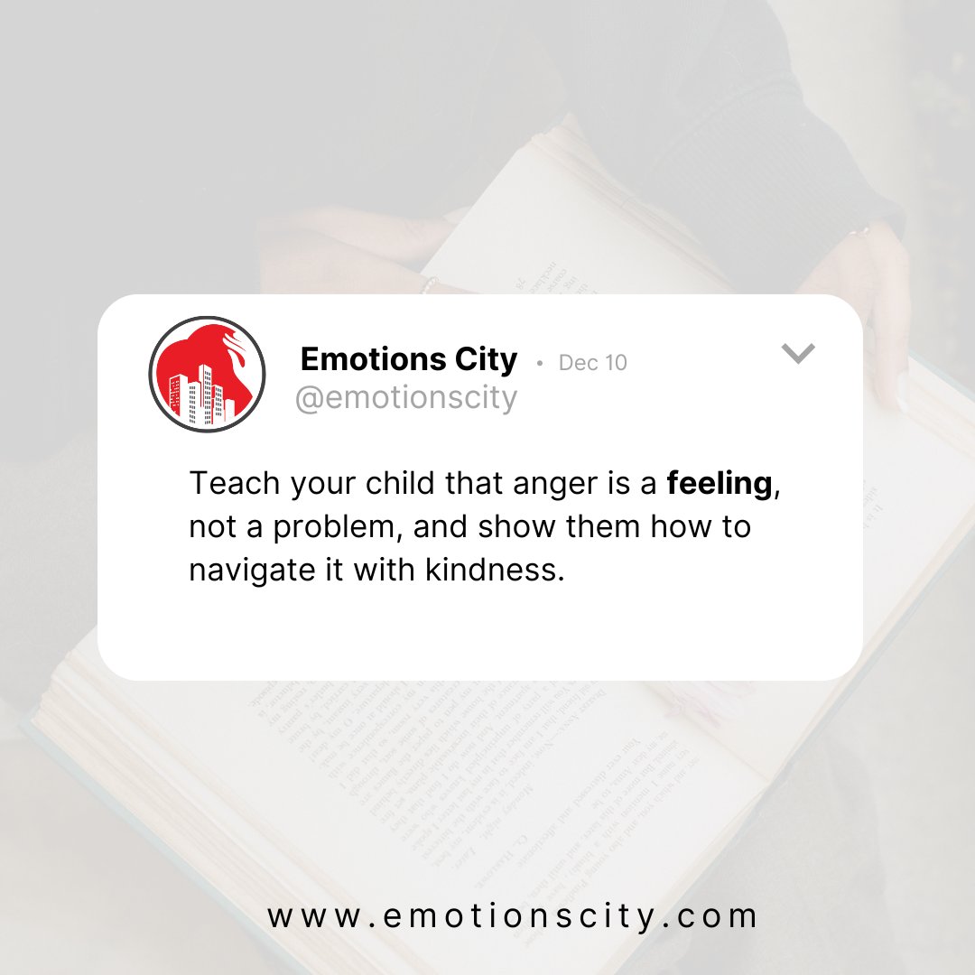 EmotionsCity's tweet photo. Helping a child manage anger is less about fixing the outburst and more about teaching the skills to prevent the next one.
#Parenting
#ManagingAnger
#EmotionsCity https://t.co/L59847jZoi