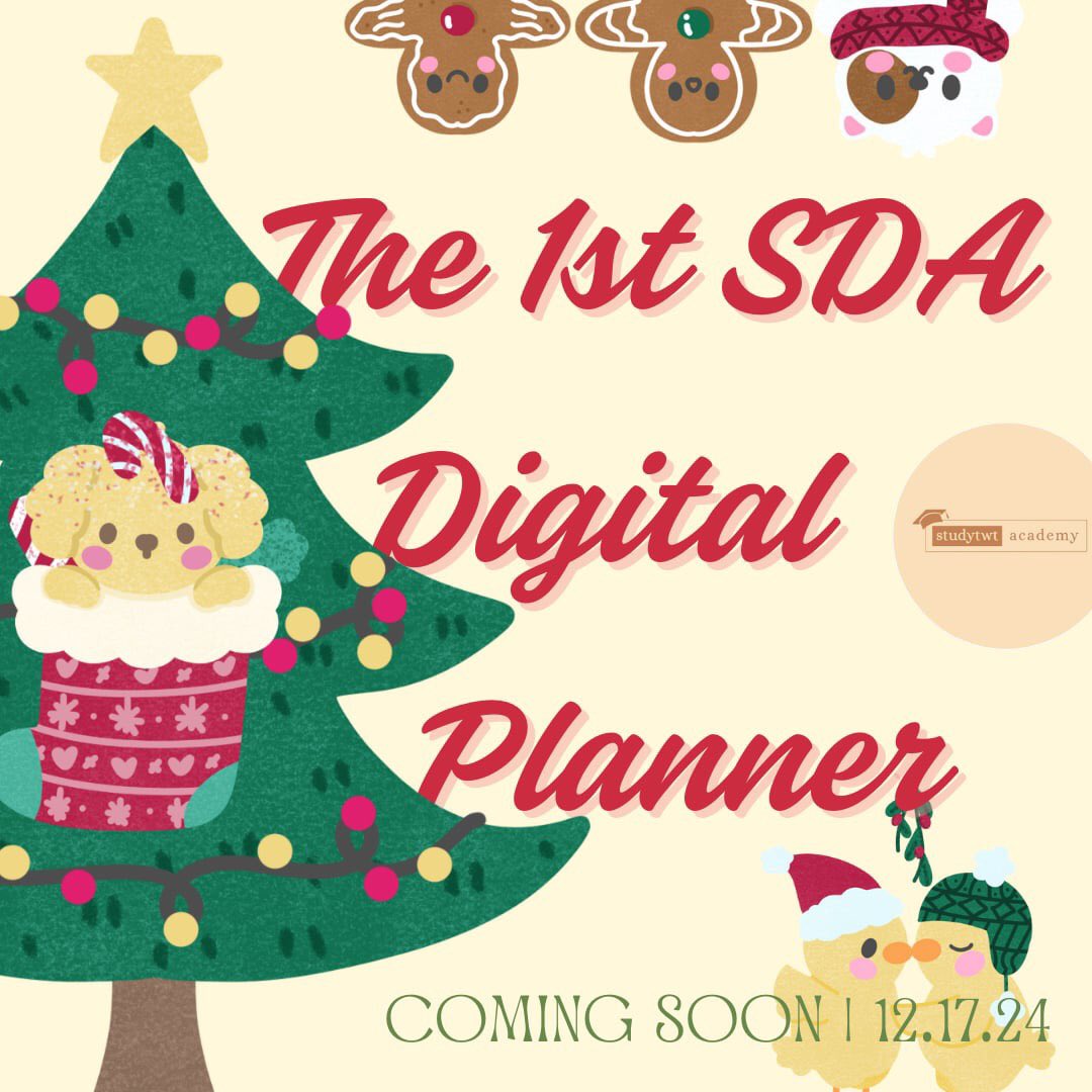 studytwtacademy's tweet image. 𝐒𝐨𝐦𝐞𝐭𝐡𝐢𝐧𝐠 𝐭𝐨 𝐛𝐨𝐨𝐬𝐭 𝐲𝐨𝐮𝐫 𝐩𝐫𝐨𝐝𝐮𝐜𝐭𝐢𝐯𝐢𝐭𝐲 𝐭𝐡𝐢𝐬 𝟐𝟎𝟐𝟓! 🗓️

SDA has been preparing its first digital planner! Start your year right. Stay tuned. 👀

#studytwtacademy