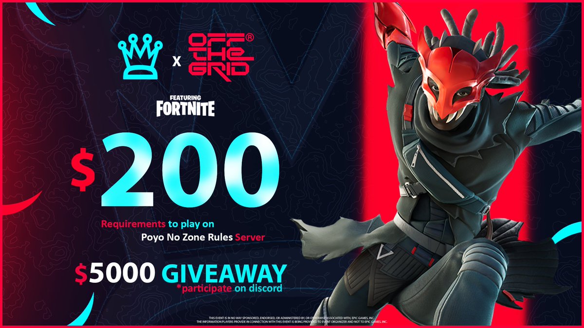Poyo x Off The Grid 200$ Duo Cup🏆  

• Dates : 15th at 18:00 CET
• Best 3 Games in 3 Hours
• Closed Invites for the top 10

• Retweet &amp; Tag 2 friends
• Check the 2nd requirement on discord

Register : discord.gg/nzr