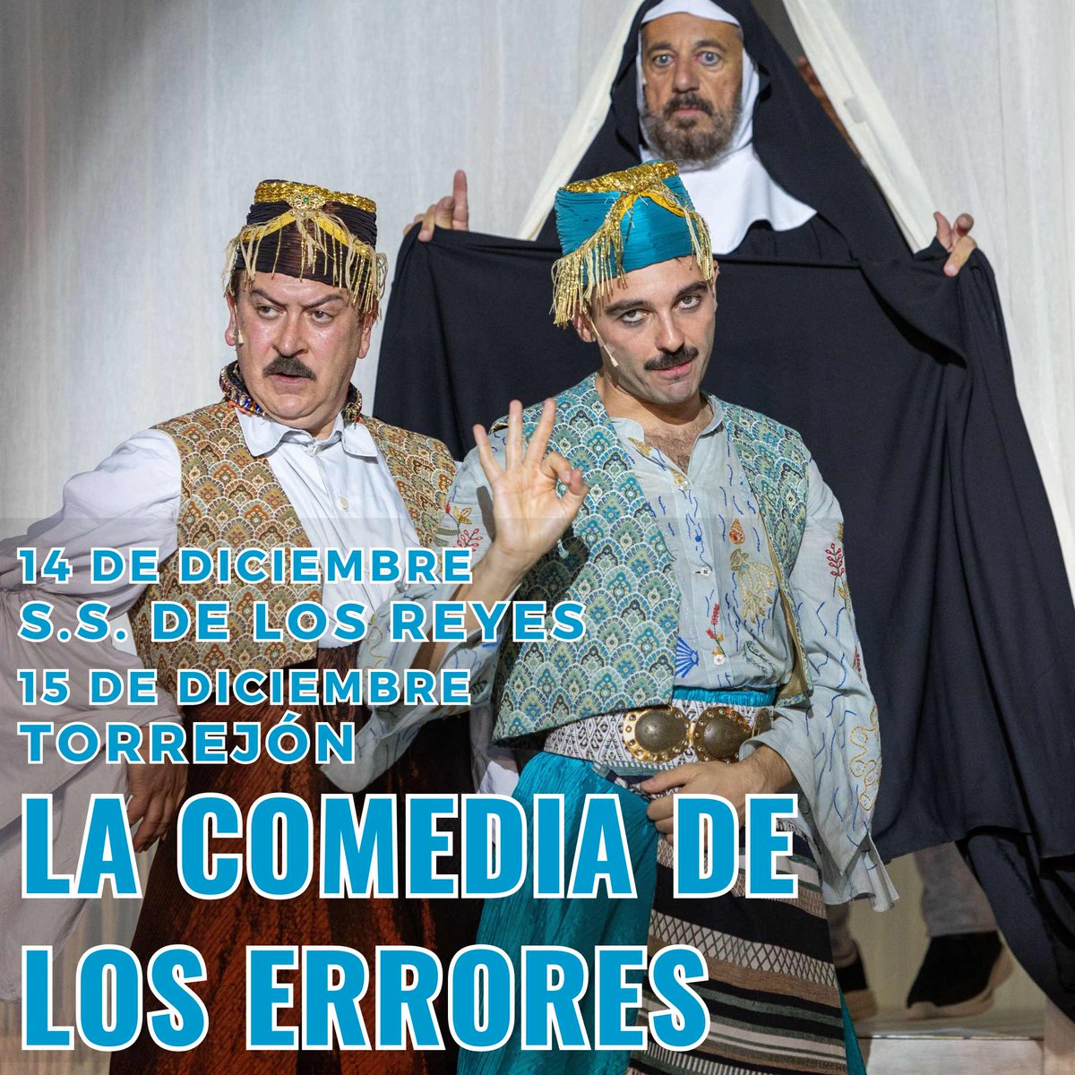 Esta fin de semana #LaComediaDeLosErrores llega a la Comunidad de Madrid: 

🔵 14 de diciembre en el Teatro Auditorio Adolfo Marsillach de S.S. de los Reyes

🔵 15 de diciembre en el Teatro José María Rodero de Torrejón de Ardoz 

¡El mayor error sería perdértela!