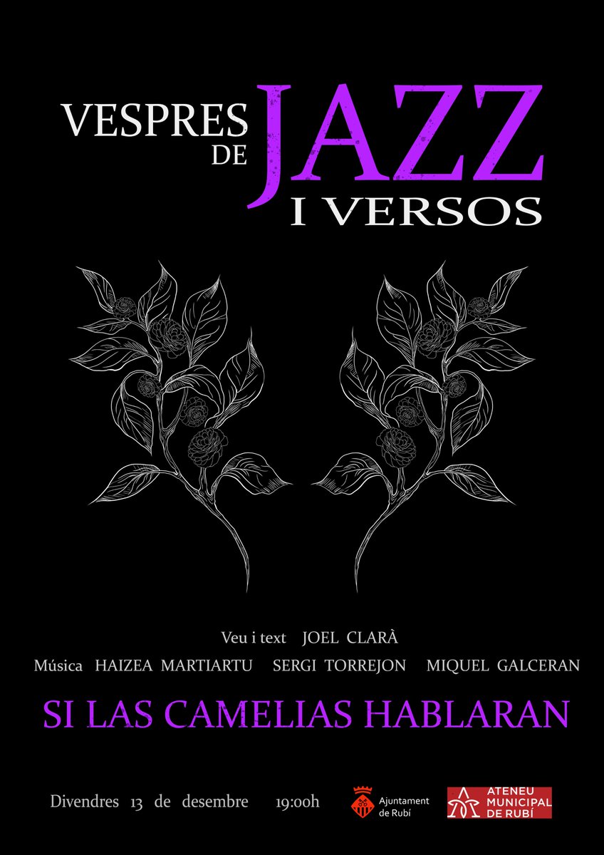 Aquesta setmana...

Dimarts, "La senyora Dalloway a Bond Street", de Virginia Woolf. Llegim-les, amb <a href="/mporrasmarti/">Marina Porras Martí</a> 

Divendres, "Si las camelias hablaran", Vespres de jazz i versos. 

L'Ateneu recomana...
🎵Diumenge, Muom, Església de Sant Pere. Benestar emocional i música. 20 h