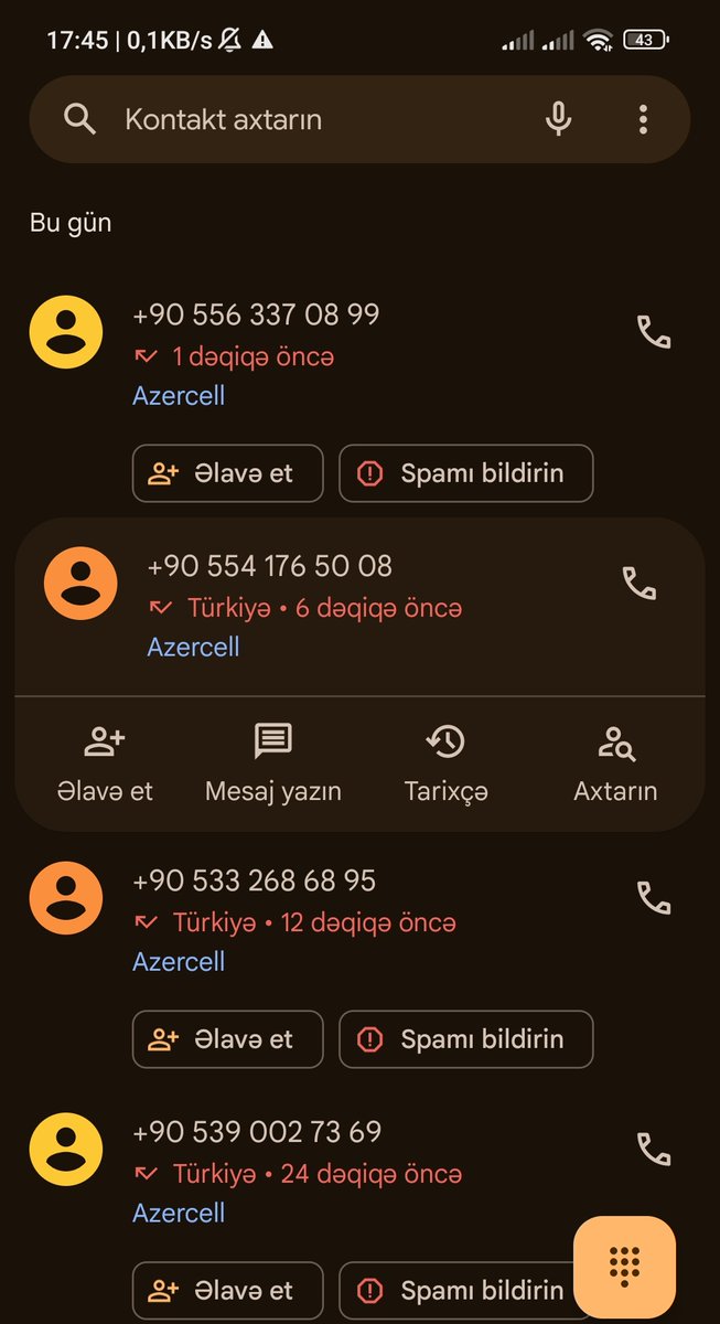 Ghafarli95's tweet photo. Belə maydıllağ nömrələrdən sizədə zəng gəlir? https://t.co/3A1VXhRWAE