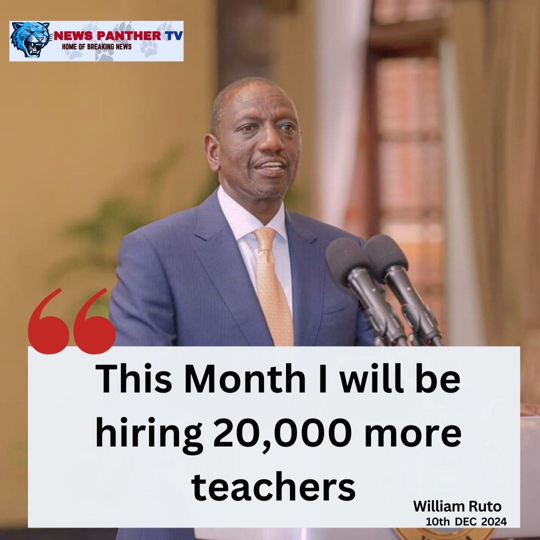 NewspantherTv's tweet image. This Month I will be hiring 20,000 more teachers~William Rutu #TotakShutDownKE #InteriorCS #Kangundo