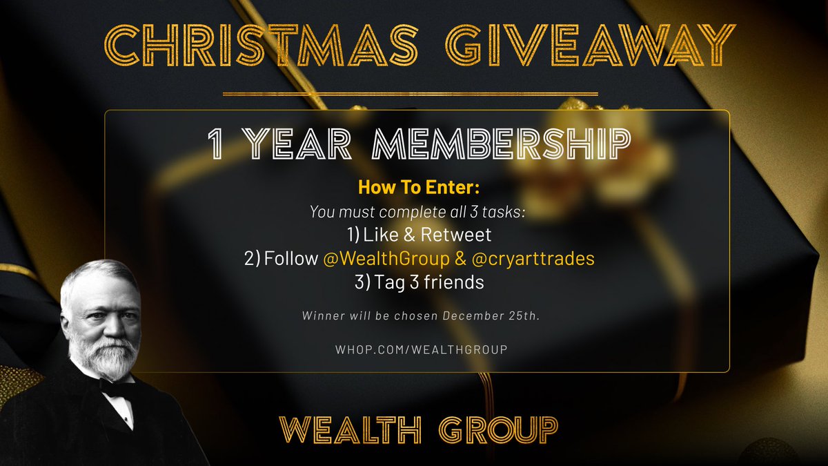 🎅 Win a one year membership to <a href="/WealthGroup/">Wealth Group</a> ’s Community!

We want you to succeed in the bull market, and there is no better place than at <a href="/WealthGroup/">Wealth Group</a>, with our live streams, trading courses, expert guidance, and trade signals!  👇 

How To Enter: 

1) Like &amp; Retweet
2) Follow
