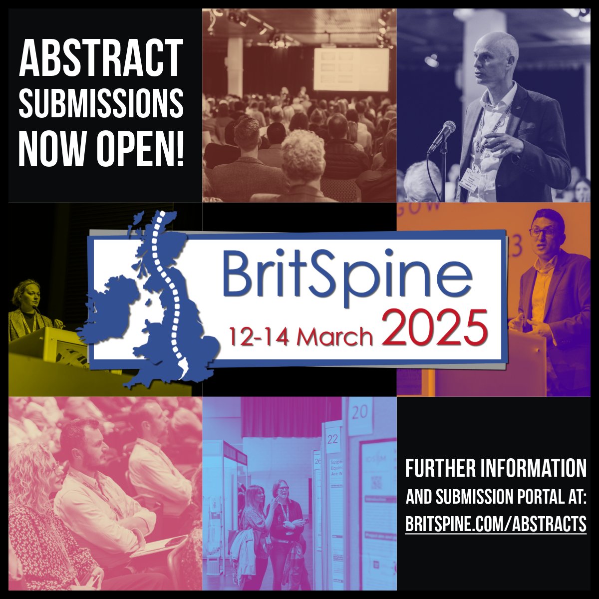 REMINDER: BritSpine Abstract Submission Deadline TOMORROW Wednesday 11th December 2024

Early-bird rates end: Wednesday 29th January 2025

Visit BritSpine.com/register to REGISTER TODAY!

**SBPR members: Please select 'SBPR' membership when registering**