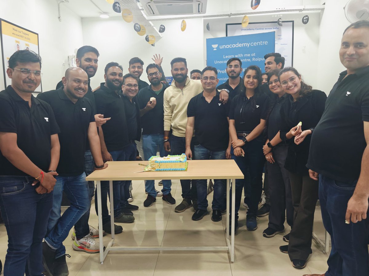 AastikUdenia's tweet image. Unacademy at 9!!

Wishing Everyone at Unacademy a very very happy 9th anniversary.

It’s been a pleasure to be a part of such an esteemed organisation

Unacademy Raipur a family that works together enjoys together and lives together.

Raipur banega no. 1
 
#letscrackit #unacademy