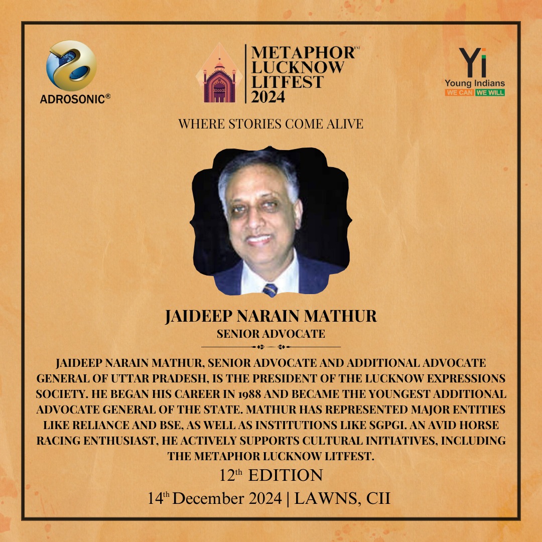 Lav Bhargava, Najeeb Jung, and Jaideep Narain Mathur in the session 'Lucknow: Where Heritage Meets Heart.'

Celebrate the city's rich history and vibrant culture through this captivating discussion.

Join us on Saturday noon, 14th December,  at  CII Lawns for this conversation.