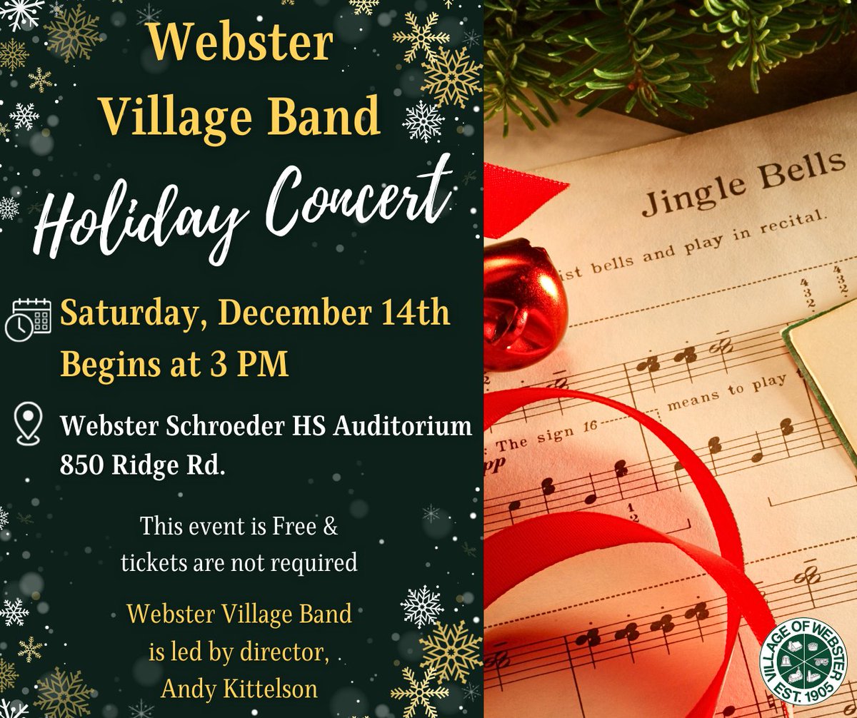 Our Village Band will host their holiday concert this Saturday: