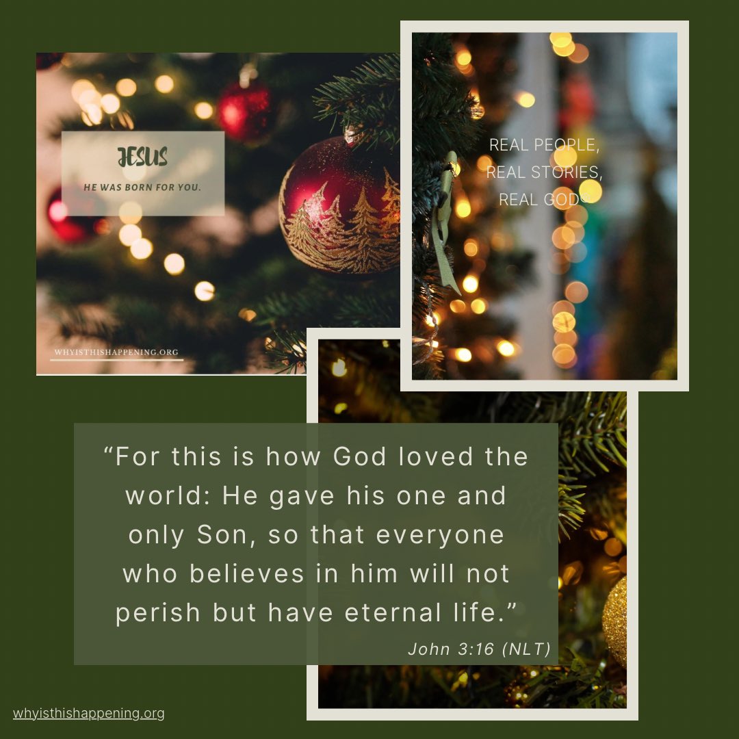 PeopleStoryGod's tweet image. Jesus. He was born for you.

“For this is how God loved the world: He gave his one and only Son, so that everyone who believes in him will not perish but have eternal life.”
John 3:16 (NLT)

#JesusLovesYou #Jesus #john316 #RealPeopleRealStoriesRealGod #withGOD