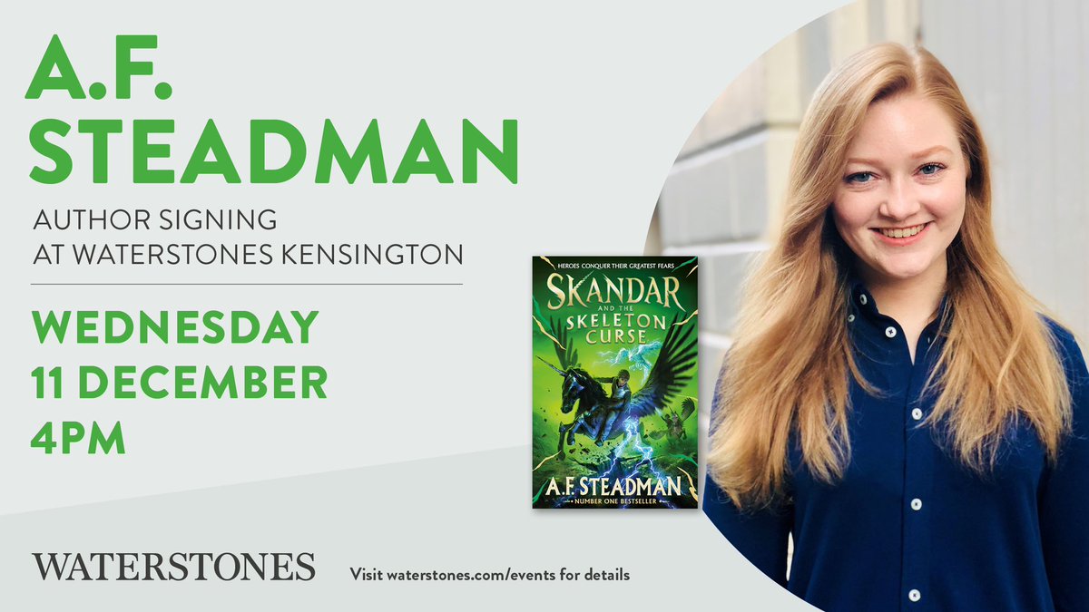 TOMORROW I’ll be signing Skandar books at <a href="/HSKWaterstones/">Waterstones Kensington</a> from 4pm onwards 💚 

This is my last event of the year and it would be lovely to see you there! 
waterstones.com/events/meet-a-…