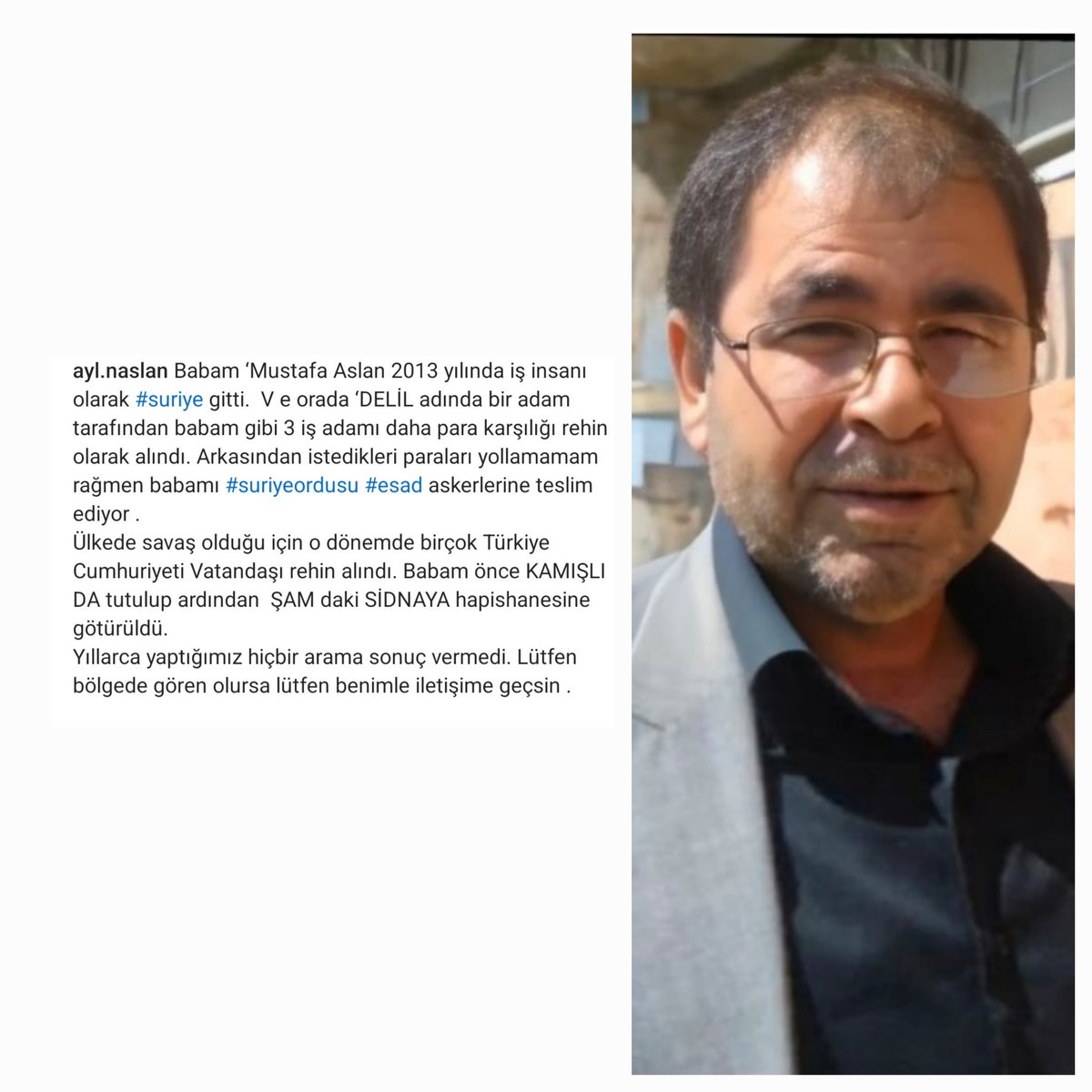 kedilimediliyim's tweet photo. @ihhinsaniyardim 
@TC_Disisleri 
@RTErdogan 
@SuriyeHbrAjansi 
12 yıldır haber alamıyoruz ! https://t.co/ZtL7ViLkQU