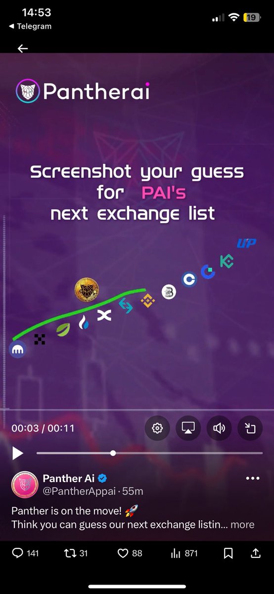 SoufBk's tweet photo. @PantherAppai @binance and soon on all the exchanges 🔥 https://t.co/GyvwhpVItY