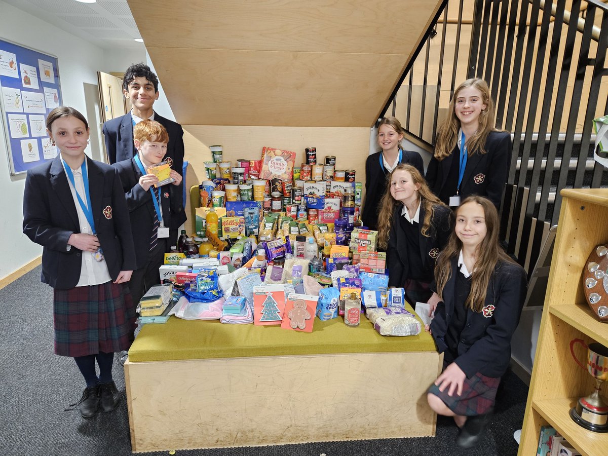 KESBathYear7's tweet photo. After 5 weeks of collecting, these wonderful students helped sort and bag all the items. Ready for @JulianHouseUK to collect tomorrow. https://t.co/i2MXPlQ5I9