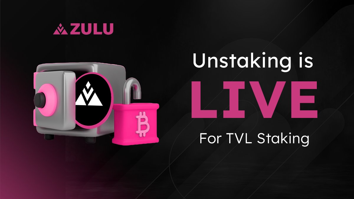 Thanks for everyone's patience! ⏫ $ZULU Mainnet un-staking is now available here: bridge.zulunetwork.io/unstake