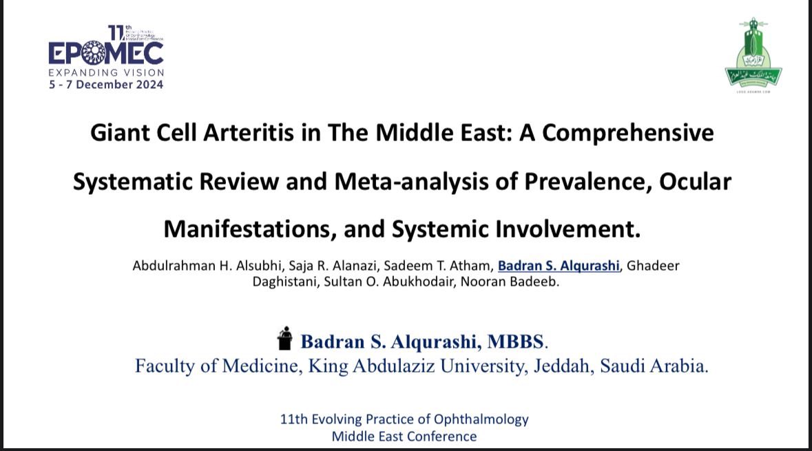 YoungOphthaClub's tweet photo. Dr. Badran  @xaa_3 delivered two oral presentations at #epomec2024 https://t.co/R3zryt6wwo