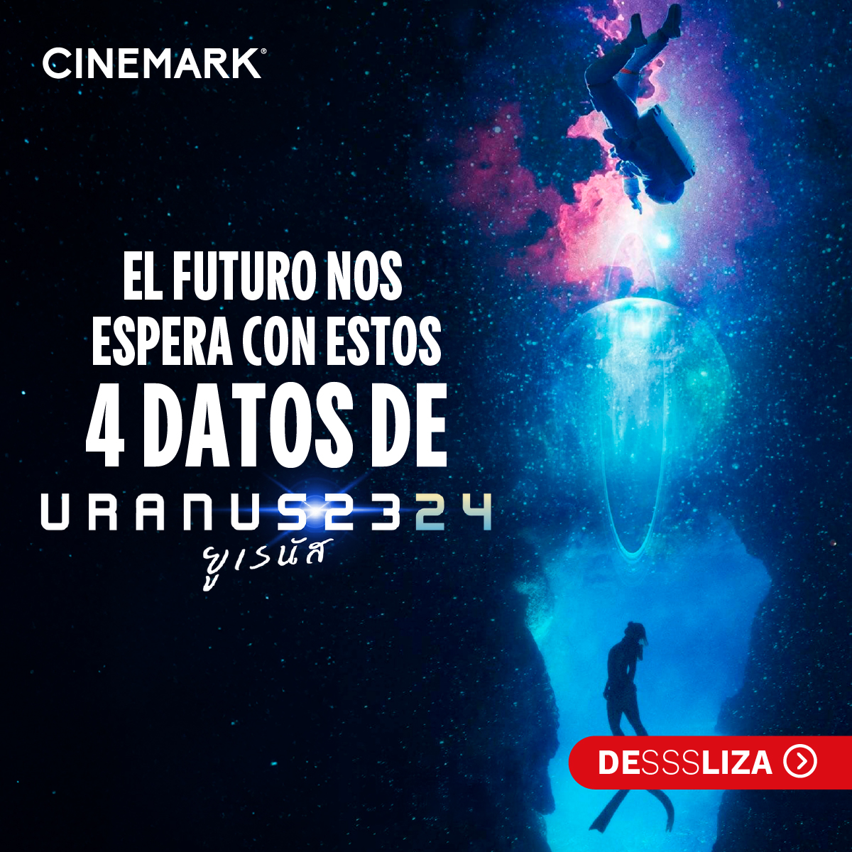 CinemarkCol's tweet photo. 🌌🔥 El espacio es el nuevo campo de batalla. En Uranus 2324, la humanidad enfrenta su mayor desafío en los confines del universo. 🚀 

¿Estás listo para una aventura exclusiva en Cinemark? PREVENTA disponible mañana en https://t.co/79qRgSX6mp 

#ExclusivoCinemark https://t.co/5qc26ZcOgr