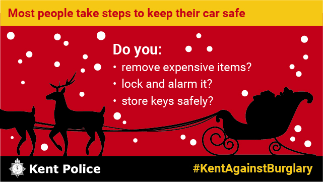 Do you lock and alarm your vehicle? Always store keys away from doors and windows . It's a good idea to store electronic car keys in a signal blocking pouch so they can’t be scanned by thieves. Learn more via our website: kent.police.uk/police-forces/…  #KentAgainstBurglary