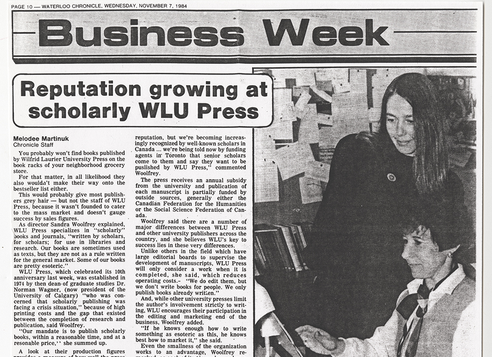 Laurier's tweet image. Following a year-long celebration to mark its 50th anniversary, @wlupress is looking to the future. 

Read about WLU Press’ journey of creativity, innovation and impact as it wraps up its 50th year!

ow.ly/v9bm50UlcCR