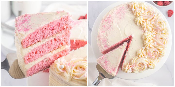 kyleecooks's tweet photo. 💗 Pink Velvet Cake💗 is the sister cake to Red Velvet! Instead of chocolate, this cake is full of vanilla and coated with a cream cheese frosting.  This cake is made in under an hour!  #pinkvelvet #cake #mothersday #kyleecooks https://t.co/4KXvOzF9ai https://t.co/AHQQQNmoBX