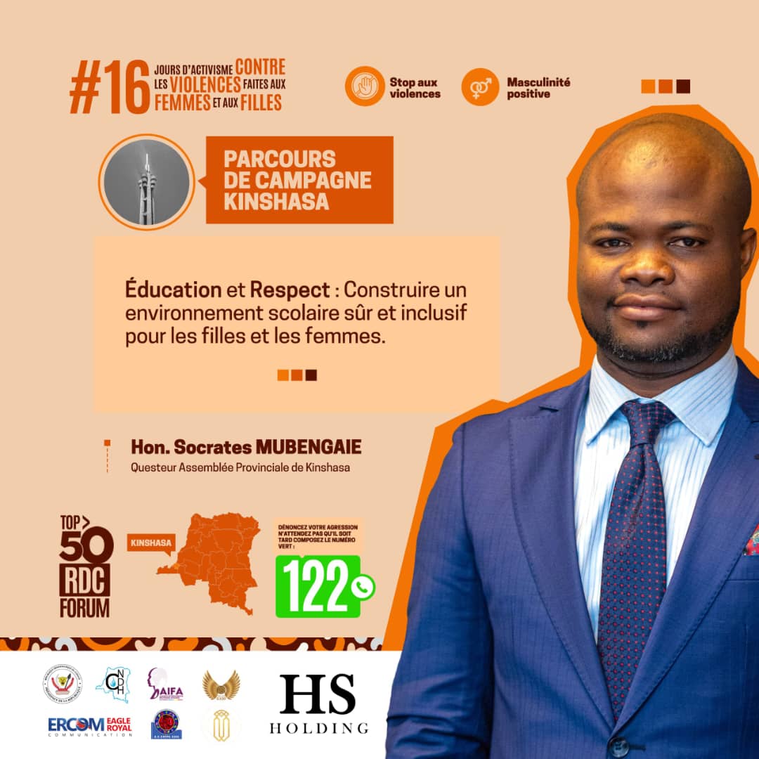 MageNdaya's tweet photo. ⛔🚨#Activ-16||| #JOUR13 

#STEP03_KINSHASA 
_____________________

«  ."Éducation et Respect : Construire un environnement scolaire sûr et inclusif pour les filles et les femmes " »

Dixit  Honorable @HMubengaie 
Questeur de l'Assemblée Provinciale de Kinshasa  
_____________________
Dénoncez votre agression n'attendez pas qu'il soit tard composé  le numéro #Vert 122
_____________________
#16joursdactivisme 
#égalité
#femmes
#PresidenceRdc 
#CNDHRDC
#HS_Holding 
#activ16 
#G100 
#AifaRdc 
#ErcomGroupeSarl
#WomanAfrikaFondation