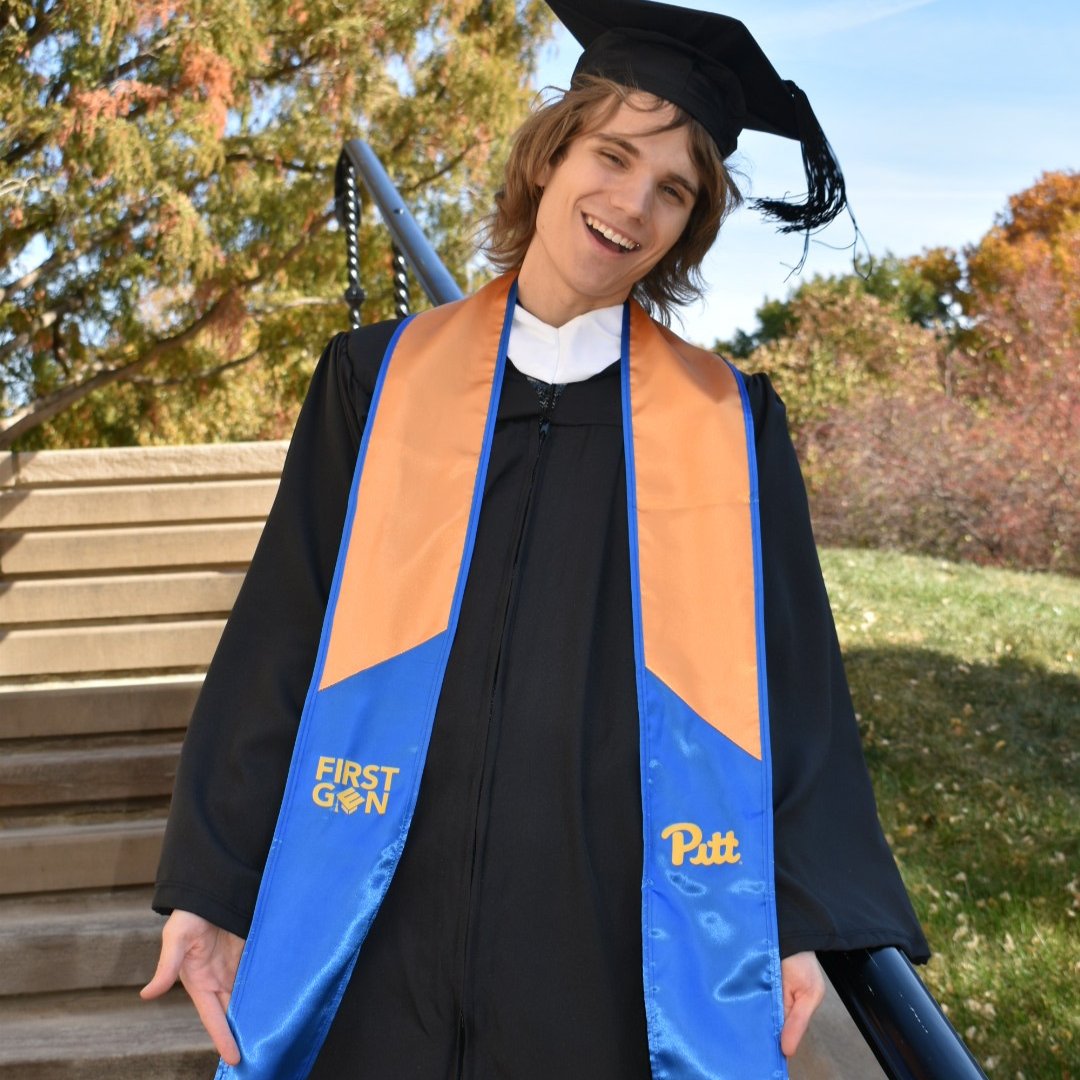PittUnivStore's tweet image. 🎓 Ready to walk across that stage in style? Make sure to grab your regalia and First Gen stole at The University Store on Fifth! Celebrate your achievement with pride and gear up for the big day. 💙🐾 #PittGrad #FirstGenProud #H2P