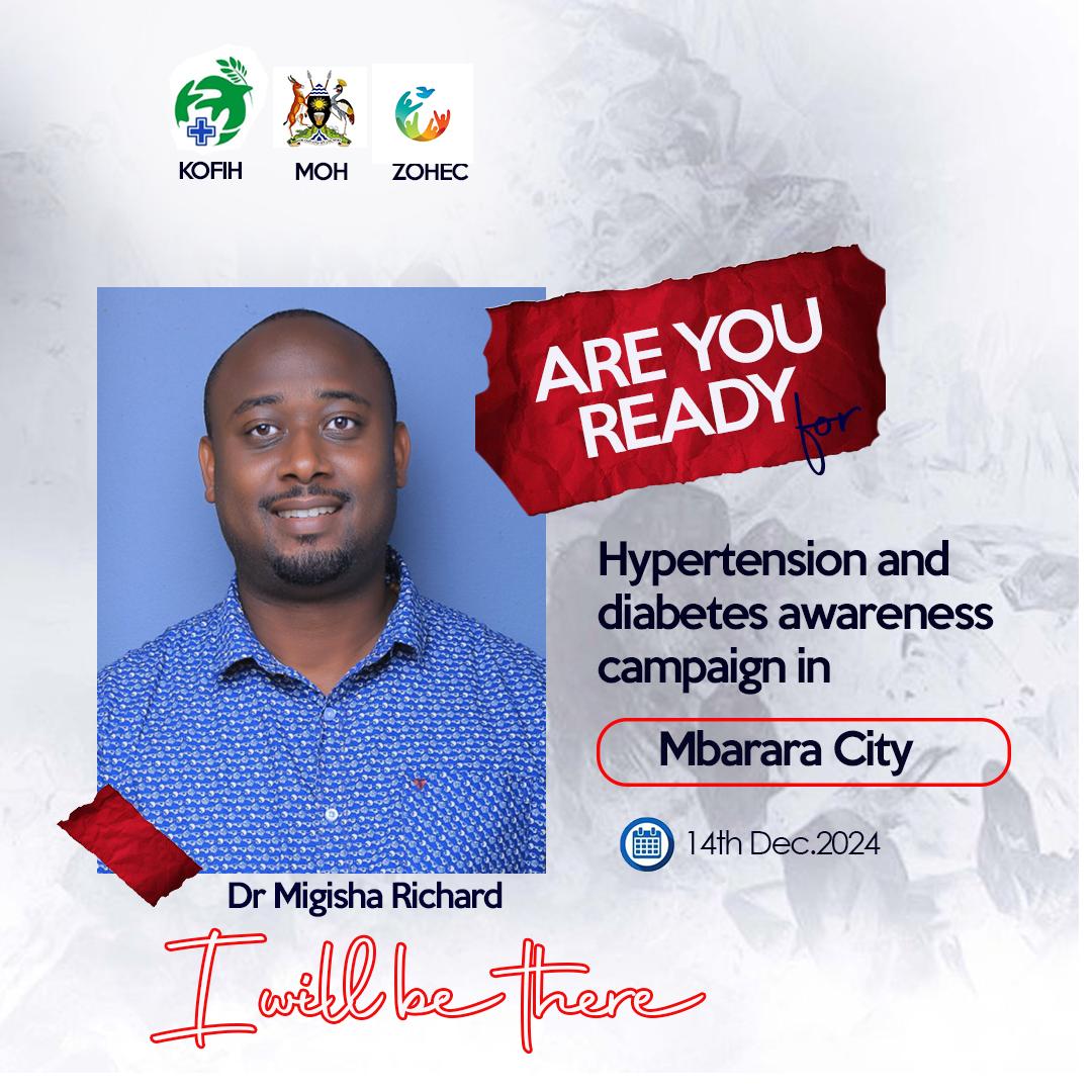 zohec2425's tweet photo. Are you ready for the Hypertension and Diabetes Campaign.
How well can we let the communities evolve themselves in taking part of their healthcare.
#togetherweadvance 
@MinofHealthUG 
@kofihuganda https://t.co/cGXE3wG89l