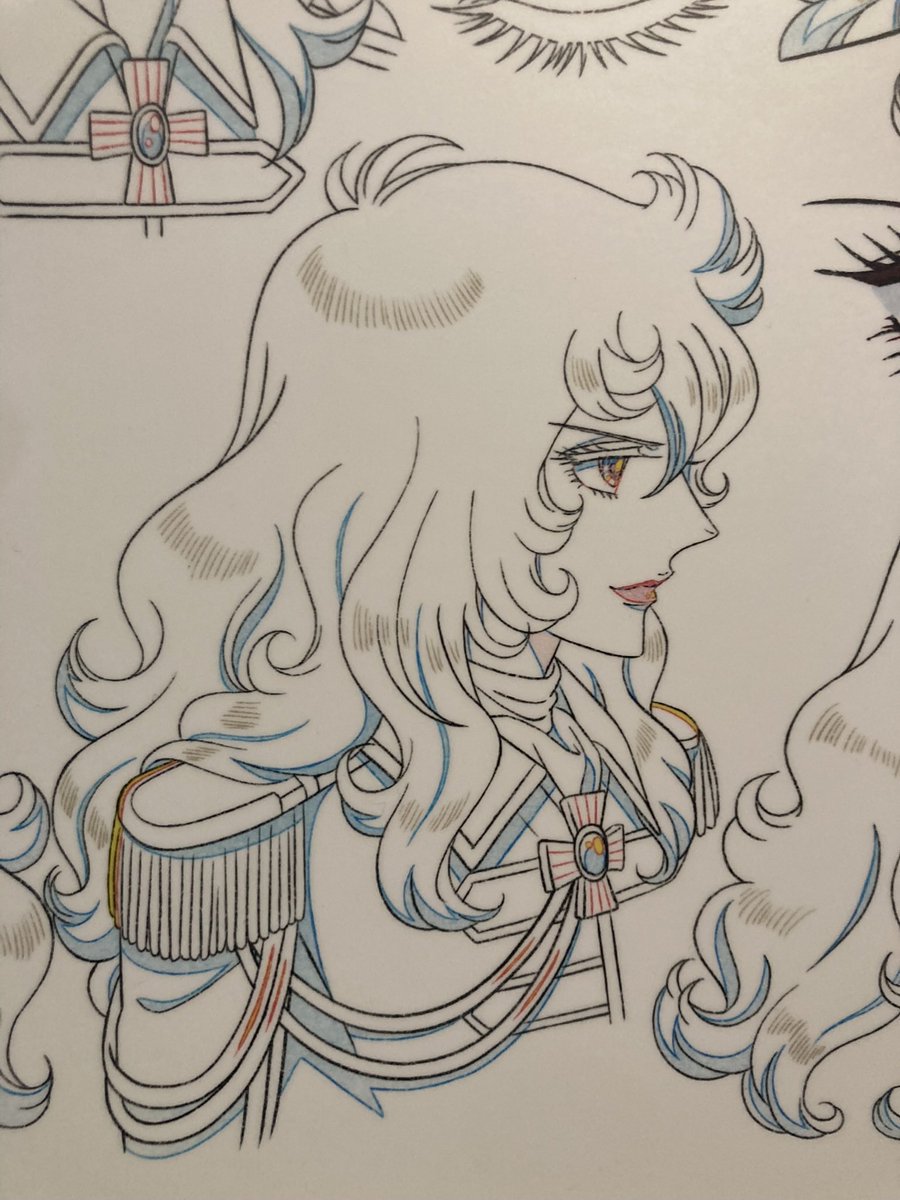 数年前のベルばら展で撮った 設定画観て… このオスカルの横顔が大好き