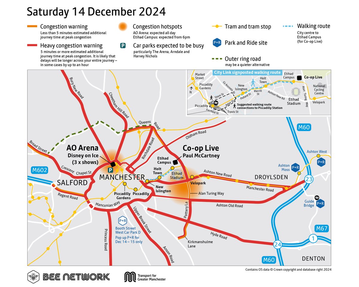 BeeNetwork's tweet photo. Please do not drive into the city centre this weekend.

With many events, Xmas shoppers and other visitors, traffic will be at its peak.

Use the tram, or, if you do need to drive, use one of our Park and Ride sites: https://t.co/YvyPVq4KOq https://t.co/e4vec7VXmK