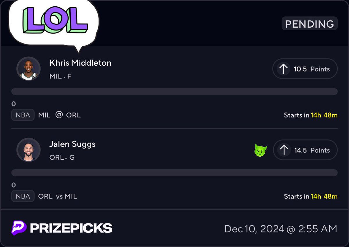 DynamicPic28471's tweet photo. PLAY OF THE DAY!
Let’s goo
Like and follow, who’s ready to eat?
#Xpicks #LockedIn #twittergambling #PrizePicks #twitterpicks #lockin #GamblingX #parlaypicks #gamblingX #playoftheday #gambling #duo #DynamicDuo #DAPicks https://t.co/XiyI5hTVYB