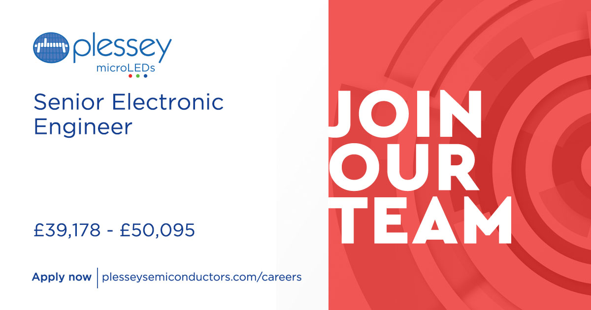 Looking for a new opportunity to shape the future?

We are hiring for a Senior Electronic Engineer to support the development of a Test System for our MicroLED product devices. 

Find out more and apply now: ow.ly/2IEM50Uognv

#Semiconductors #microLEDS #Engineering