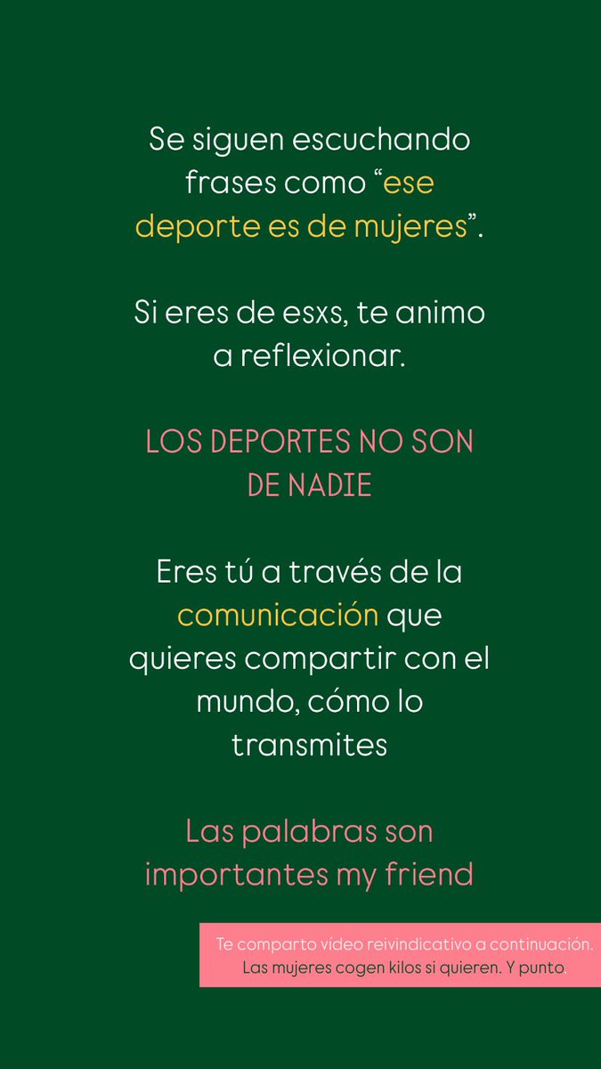 Las mujeres cogen kilos si quieren. Y punto.

#woman #power #StrengthTraining