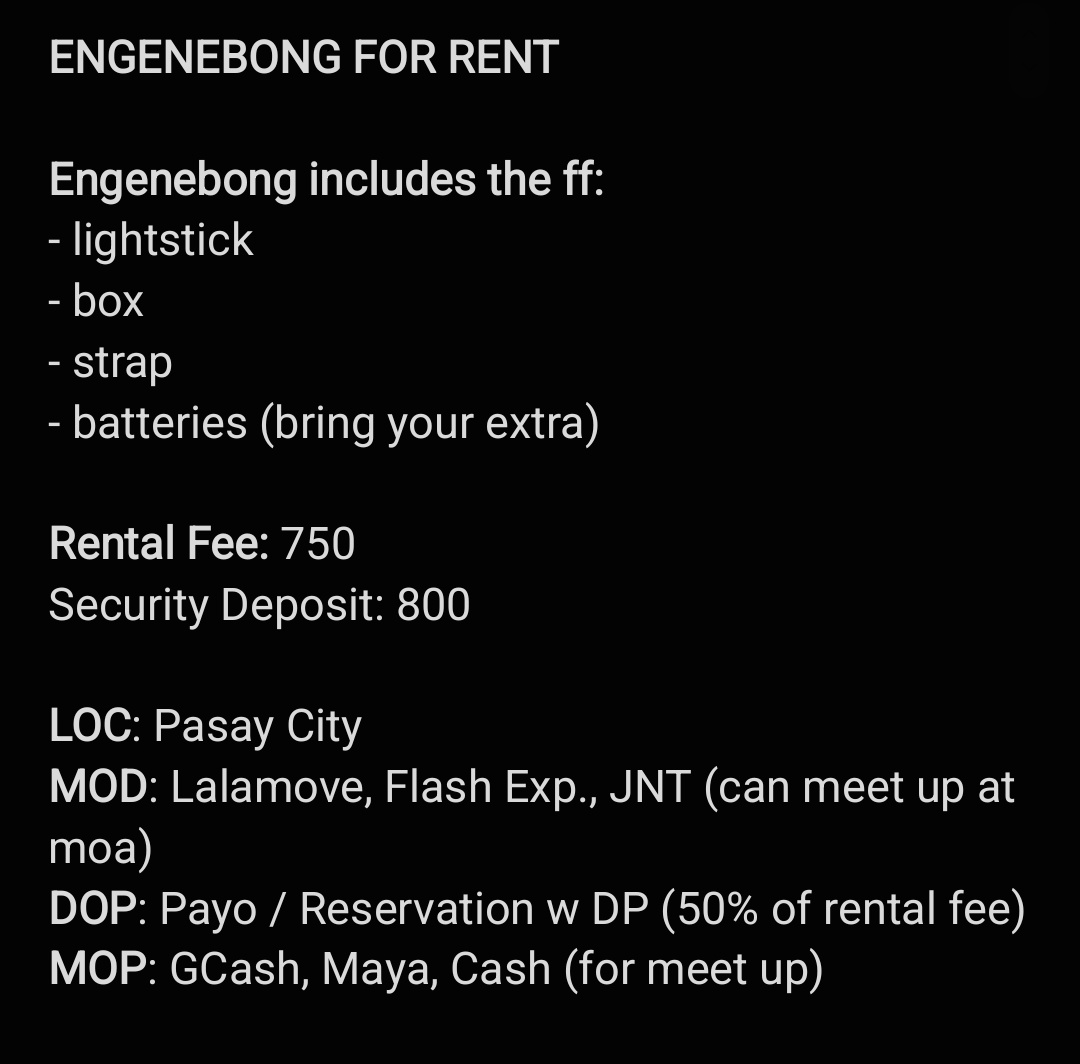 bentamazing's tweet photo. HELP RT

Wtr Lfr (want to rent/lf looking for renter)

Engenebong / enhypen lightstick for rent

! TCS AND DETAILS ON PICS

(Preferably around luzon renter)

#. enhypen walk the line bulacan heeseung jungwon jay jake sunghoon sunoo niki forever ot7 hybe https://t.co/CT5WrY6S64