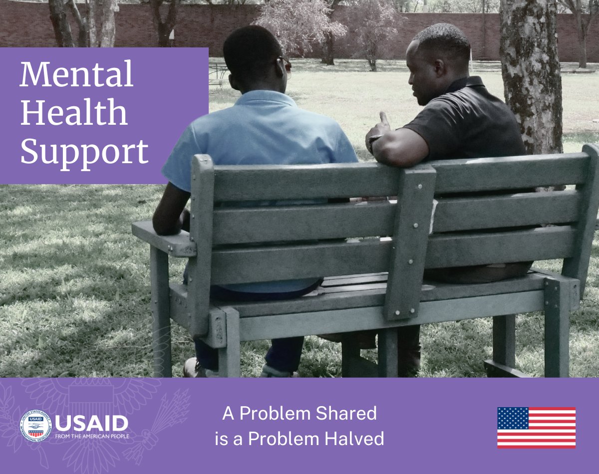 U.S. Embassy Zimbabwe (@usembzim) on Twitter photo Need someone to talk to? <a href="/friendshipbench/">Friendship Bench</a>, supported by the U.S. & <a href="/MoHCCZim/">Ministry of HealthZW</a>, links you to 1,700+ trained health workers offering vital mental health support. Your well-being matters - take the first step toward healing. DM <a href="/friendshipbench/">Friendship Bench</a> or call +263784845294. Need someone to talk to? <a href="/friendshipbench/">Friendship Bench</a>, supported by the U.S. & <a href="/MoHCCZim/">Ministry of HealthZW</a>, links you to 1,700+ trained health workers offering vital mental health support. Your well-being matters - take the first step toward healing. DM <a href="/friendshipbench/">Friendship Bench</a> or call +263784845294.
