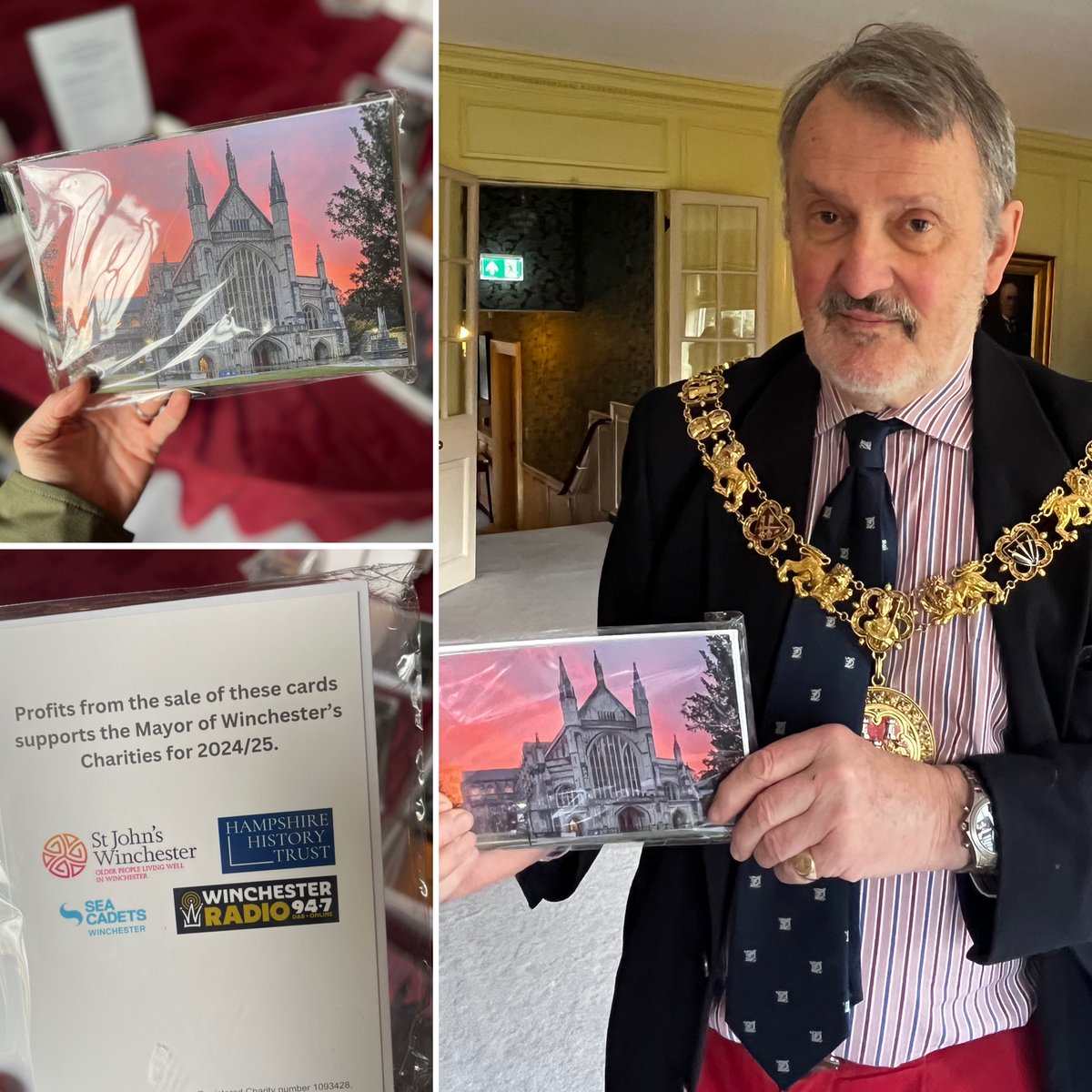Mayor of Winchester (@mayorwinchester) on Twitter photo A number of items are available to support <a href="/MayorWinchester/">Mayor of Winchester</a>'s Charities 2024/5 @StJohnsWinch <a href="/WinchRadio/">Winchester Radio 94.7FM</a> <a href="/WinchesterSCC/">Winchester SeaCadets</a> & <a href="/HistoryTrust/">Hampshire History Trust</a>. The cards, which include one depicting Winchester Cathedral, are available at all future Mayor's Charity events: ticketsource.co.uk/mayor-of-winch… 1/2 A number of items are available to support <a href="/MayorWinchester/">Mayor of Winchester</a>'s Charities 2024/5 @StJohnsWinch <a href="/WinchRadio/">Winchester Radio 94.7FM</a> <a href="/WinchesterSCC/">Winchester SeaCadets</a> & <a href="/HistoryTrust/">Hampshire History Trust</a>. The cards, which include one depicting Winchester Cathedral, are available at all future Mayor's Charity events: ticketsource.co.uk/mayor-of-winch… 1/2