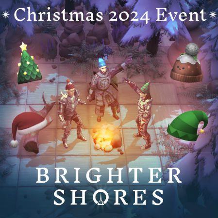 Christmas 2024 Event

Christmas has arrived in Brighter Shores! Christmas themed hats in a variety of styles and colors will be given to you randomly as you play the game and earn XP. There are 20 different hats to collect.

store.steampowered.com/app/2791440/Br…